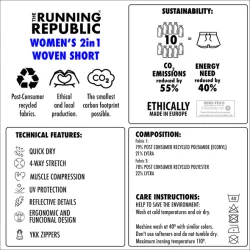 Running Republic Dame shorts 2in1